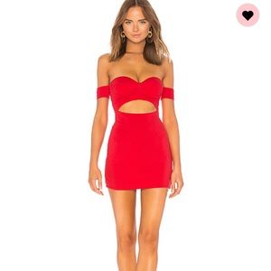 h:ours red mini dress small!!